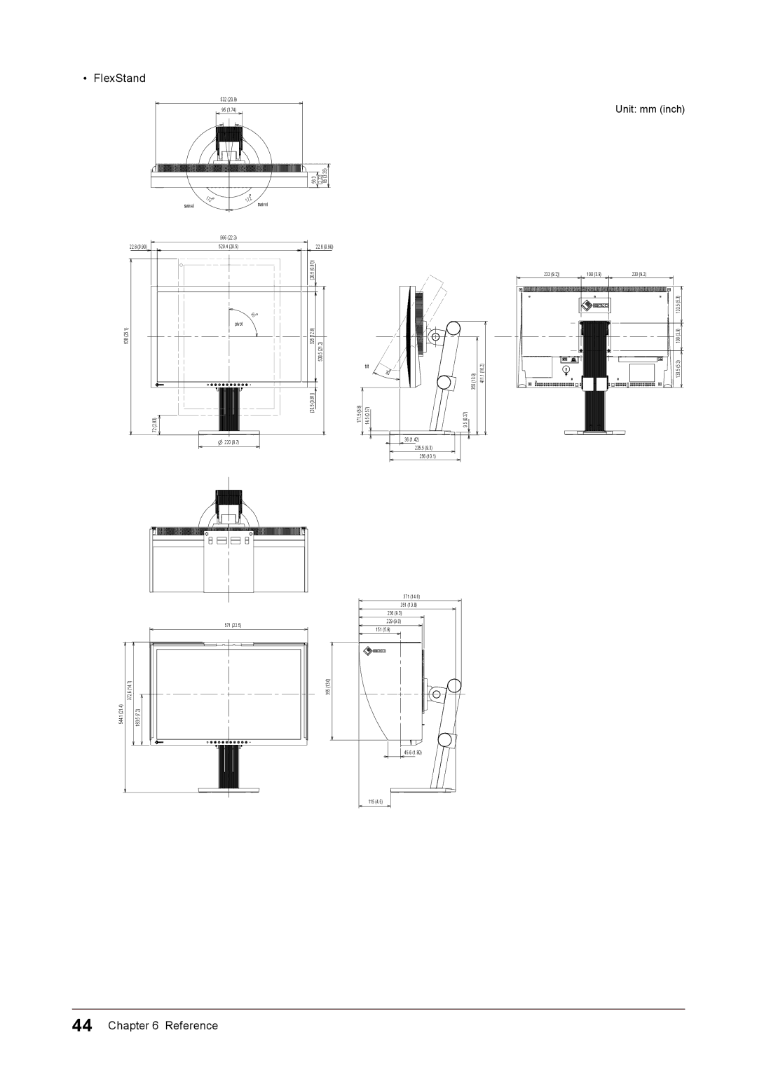 Eizo CG243W, CG223W user manual FlexStand 