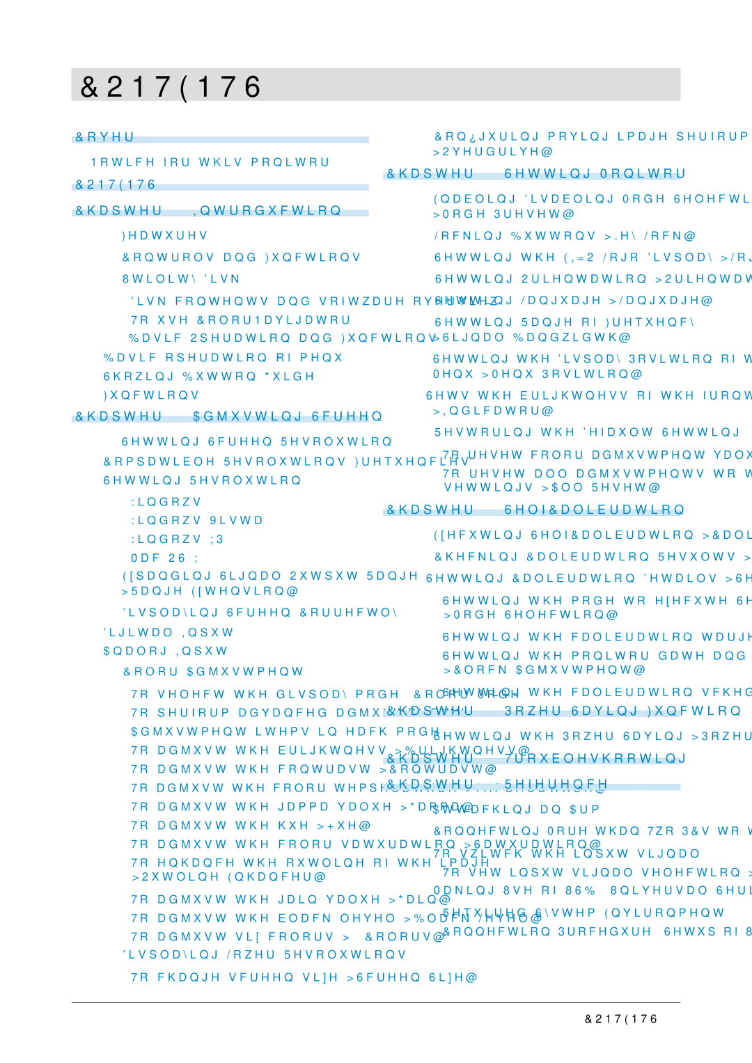 Eizo CG245W user manual Contents 