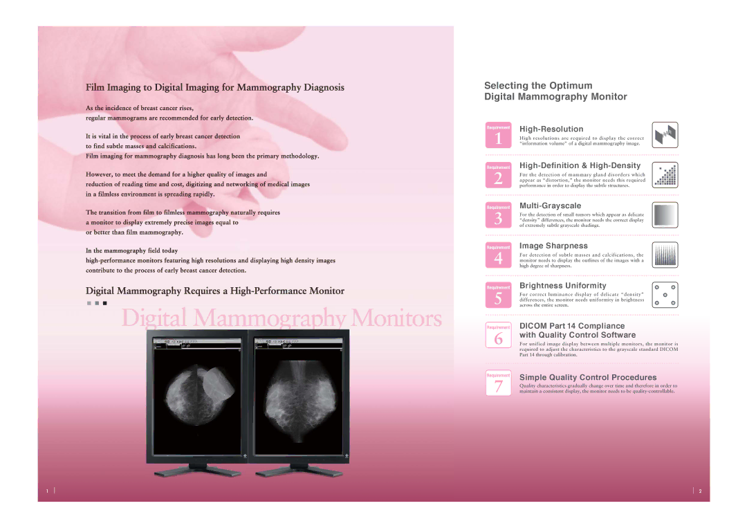 Eizo dimensions Selecting the Optimum Digital Mammography Monitor 