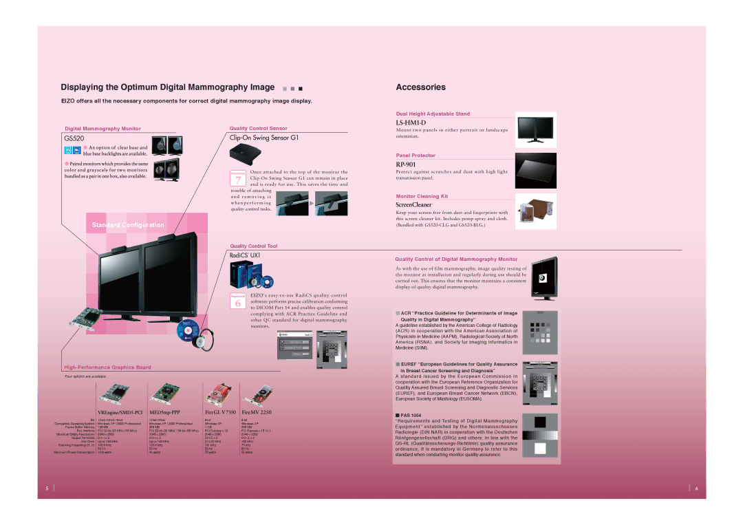 Eizo dimensions Dual Height Adjustable Stand Digital Mammography Monitor, Quality Control Sensor, Quality Control Tool 