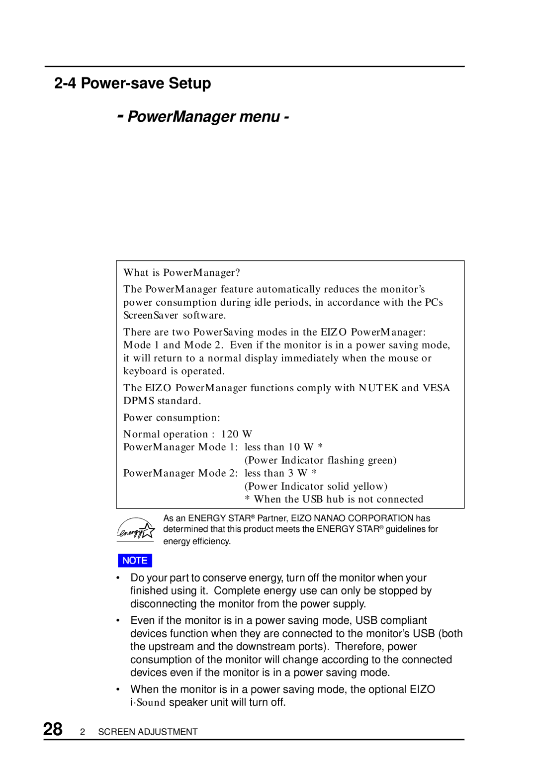 Eizo F67, TX D7, FX D7, T68 user manual Power-save Setup, What is PowerManager? 