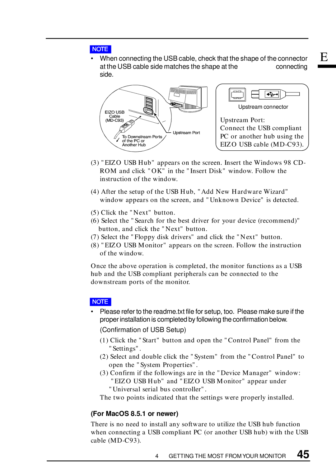 Eizo TX D7, F67, FX D7, T68 user manual For MacOS 8.5.1 or newer 