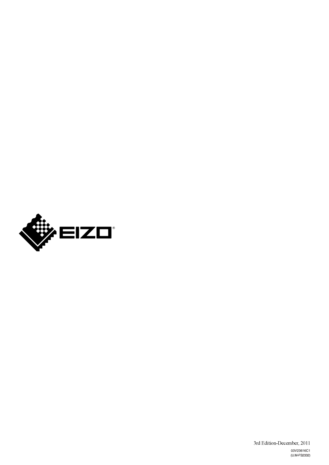 Eizo FS2332 user manual 3rd Edition-December 