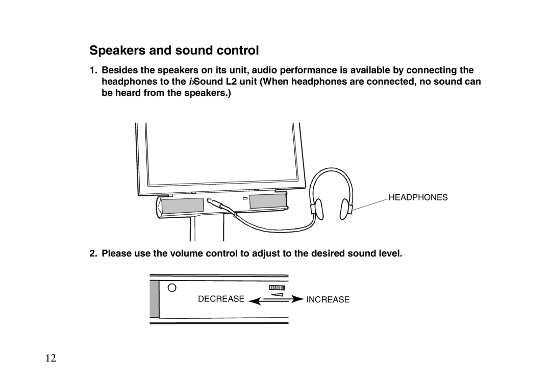 Eizo iSound L2 manual Speakers and sound control 