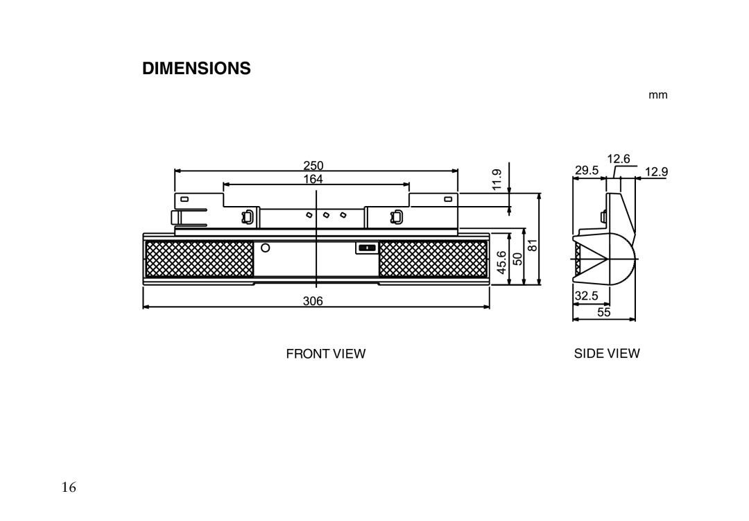 Eizo iSound L2 manual Dimensions 