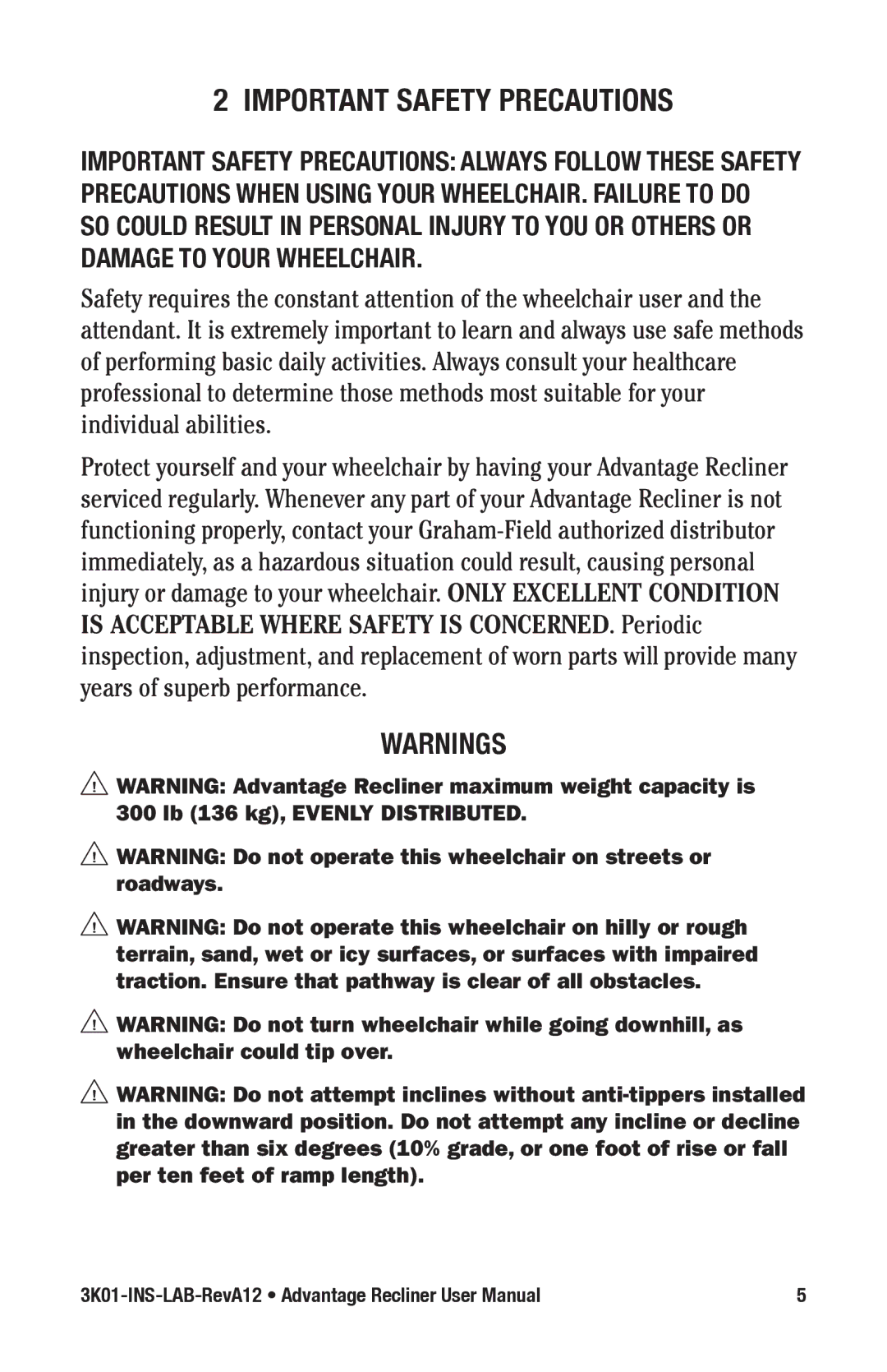 E&J 3K01-INS-LAB-RevA12 manual IMpoRtANt SAfety pRecAUtIoNS 