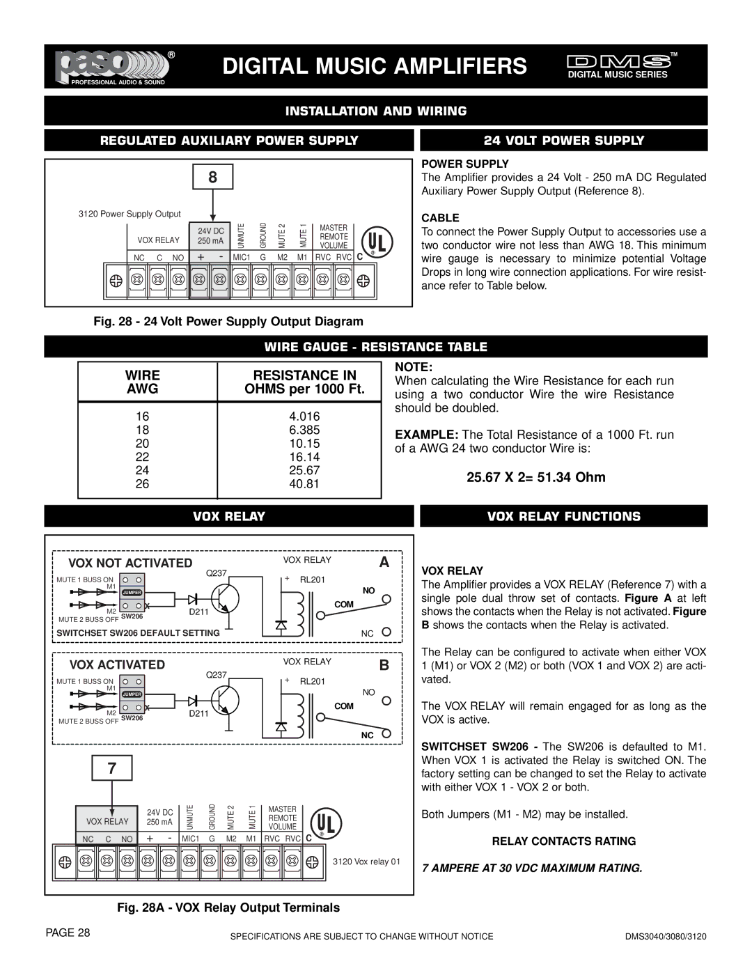 El Paso Chile Company DMS 3120-120, OM163 manual Installation and Wiring Regulated Auxiliary Power Supply, Volt Power Supply 