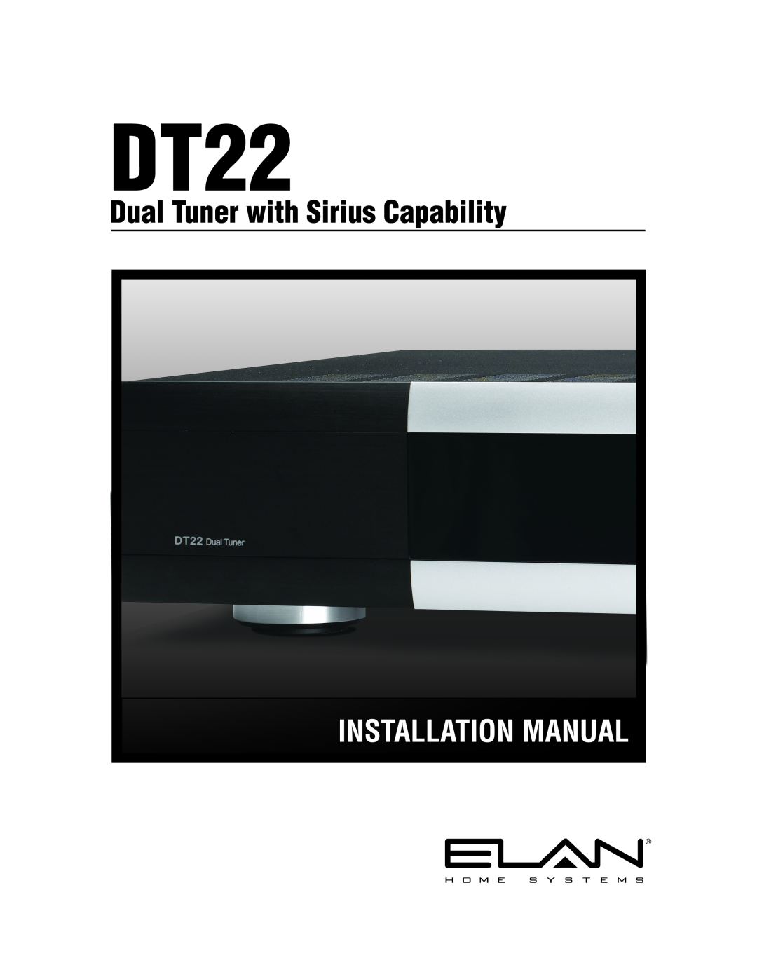 ELAN Home Systems DT22 manual 