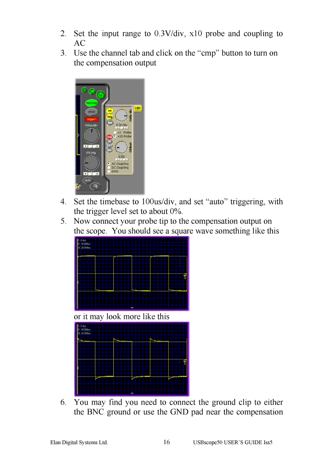 ELAN Home Systems ES370 manual USBscope50 USER’S Guide Iss5 