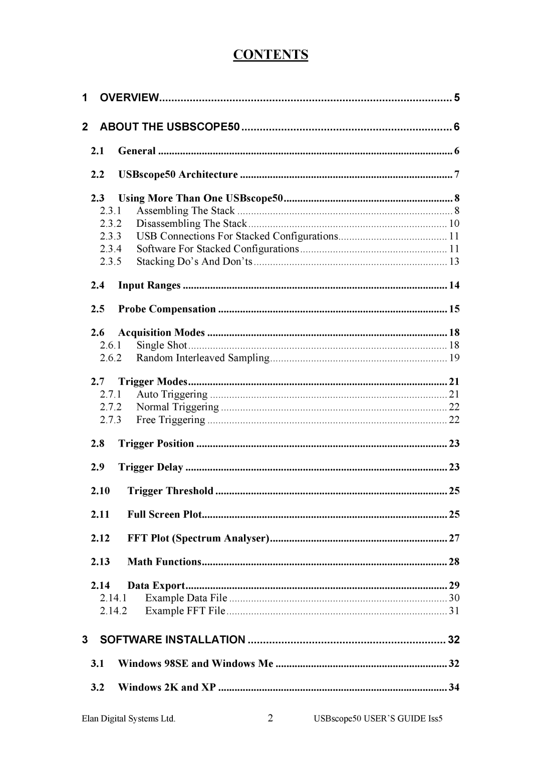 ELAN Home Systems ES370 manual Contents 