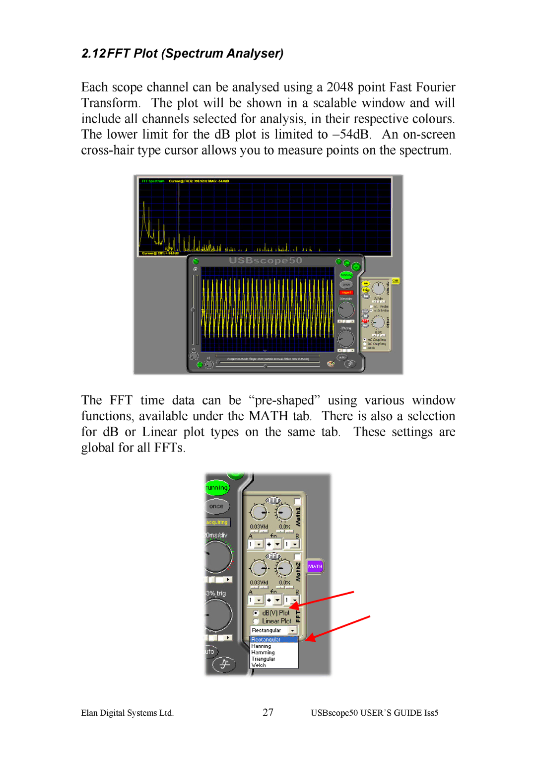 ELAN Home Systems ES370 manual 12FFT Plot Spectrum Analyser 