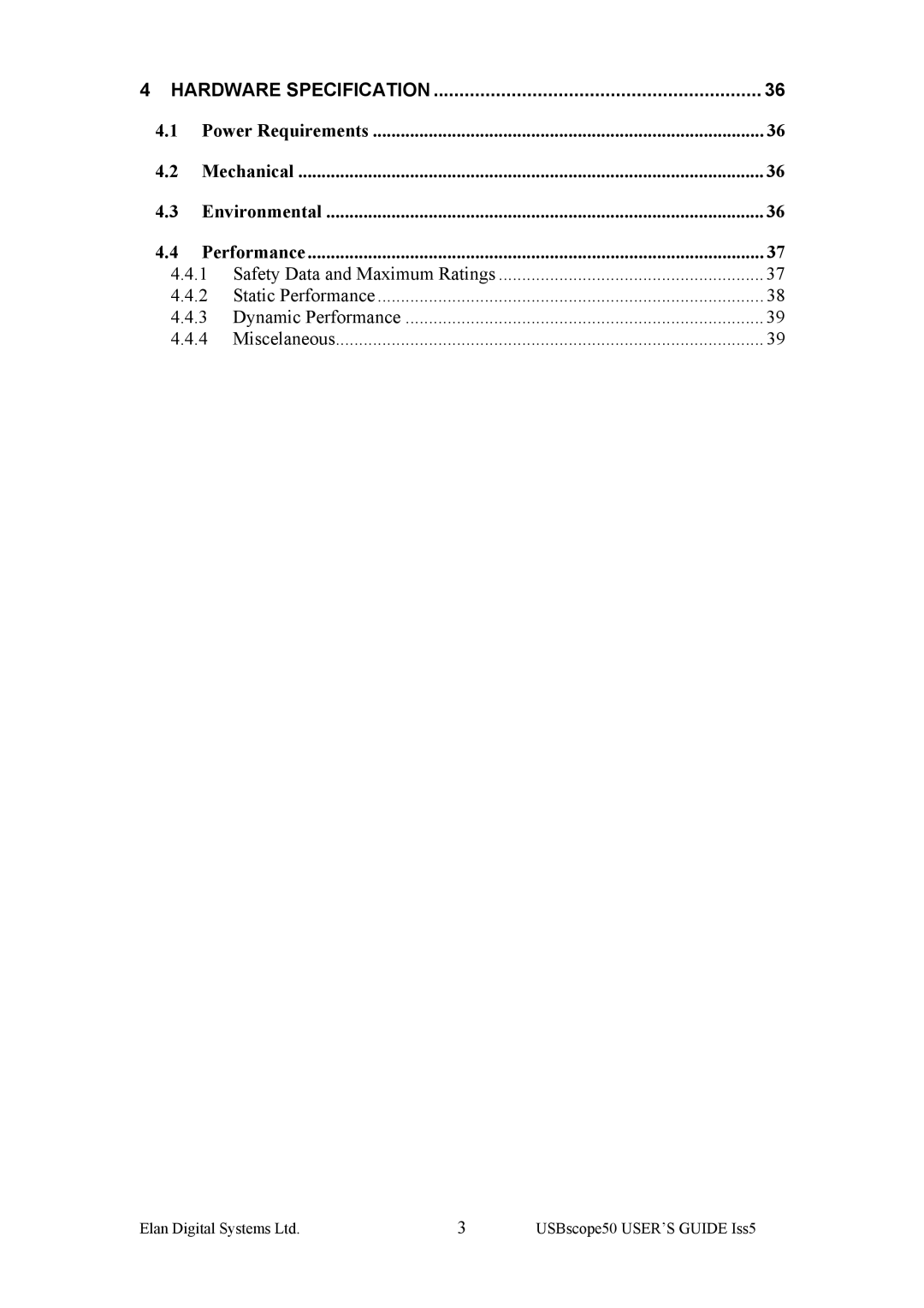 ELAN Home Systems ES370 manual Hardware Specification 