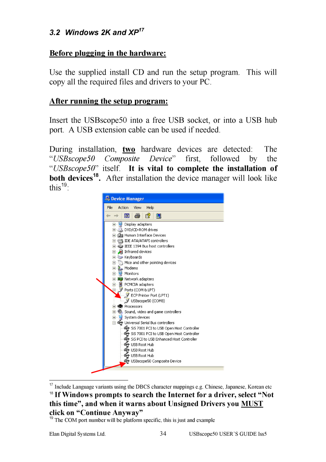 ELAN Home Systems ES370 manual Windows 2K and XP17 