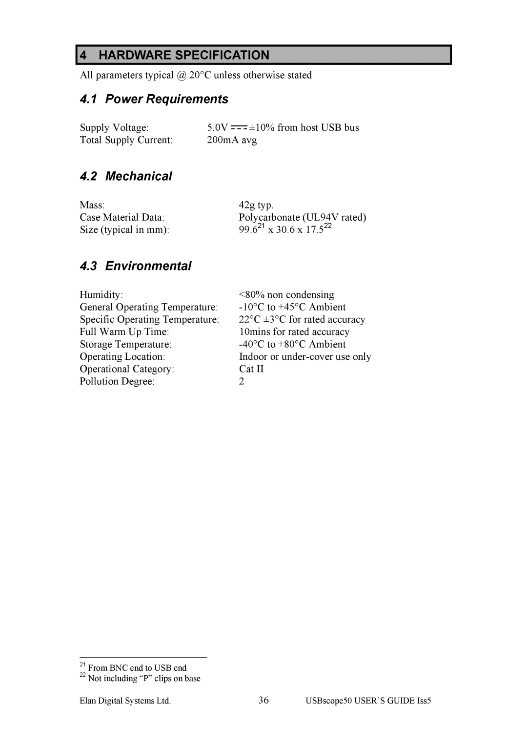 ELAN Home Systems ES370 manual Power Requirements 