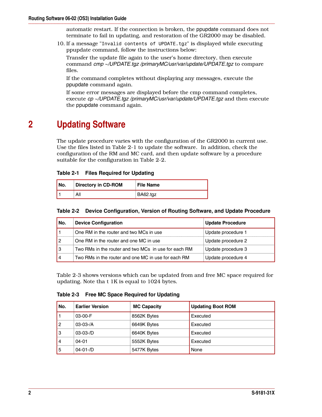 ELAN Home Systems GR2000 manual Updating Software, Device Configuration Update Procedure 