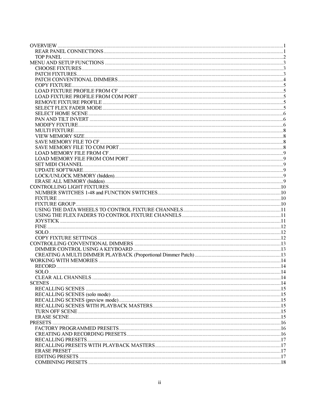 Elation Professional 1.15 manual Controlling Light Fixtures 