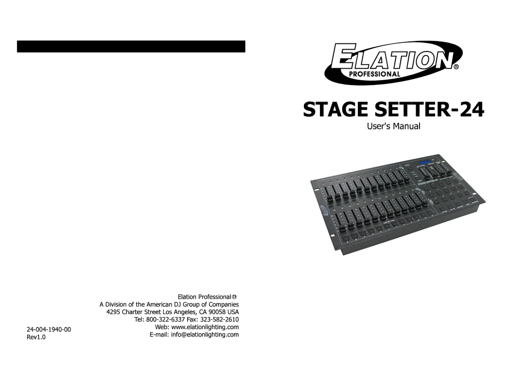 Elation Professional 24 manual 