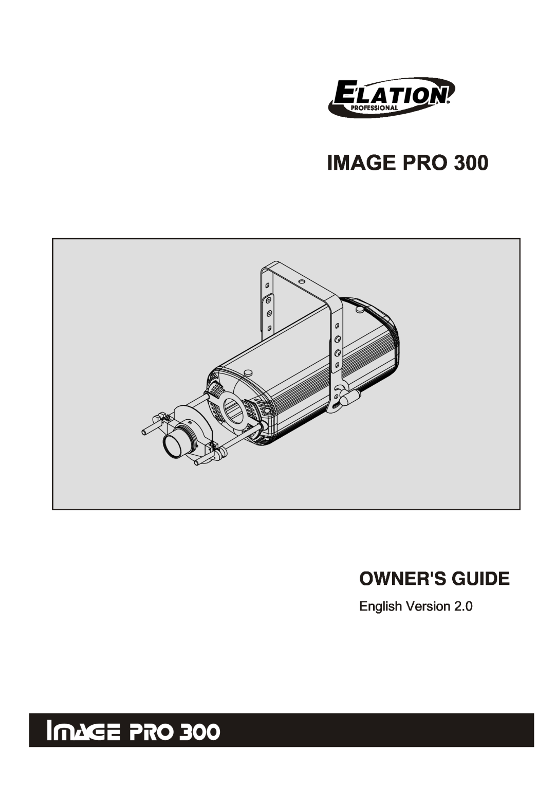 Elation Professional 300 manual Owners Guide, Image Pro 