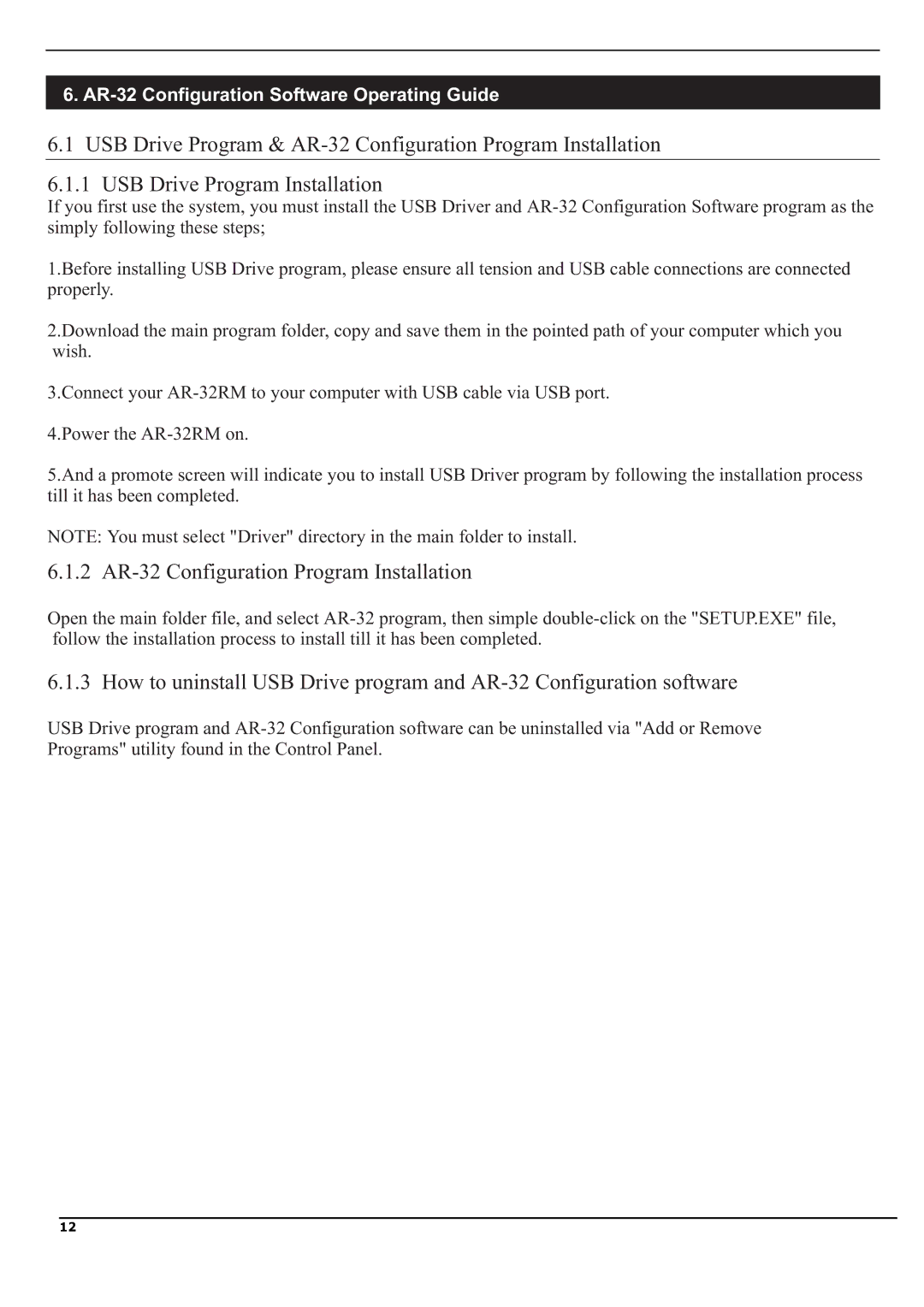 Elation Professional AR-32RM manual 2 AR-32 Configuration Program Installation 