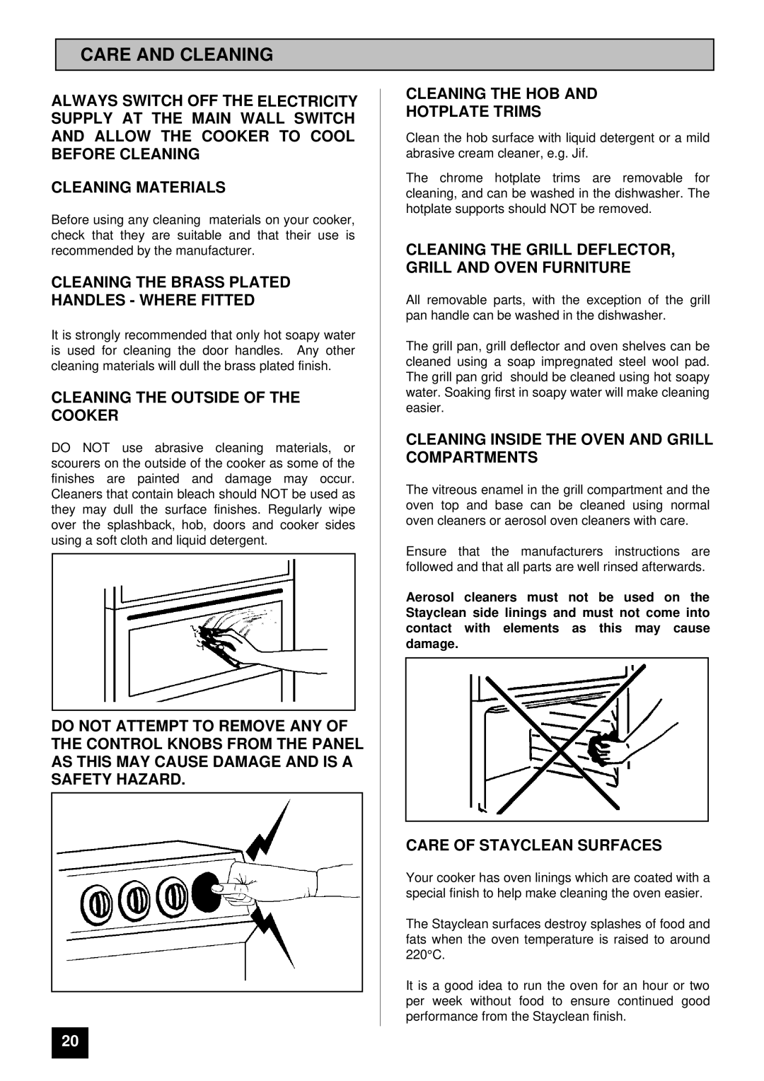 Electra Accessories EL 235 manual Care and Cleaning 