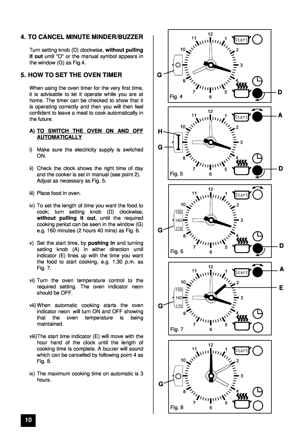 Electra Accessories EL 235 manual To Cancel Minute Minder/Buzzer, How To Set The Oven Timer, D A D D A E 