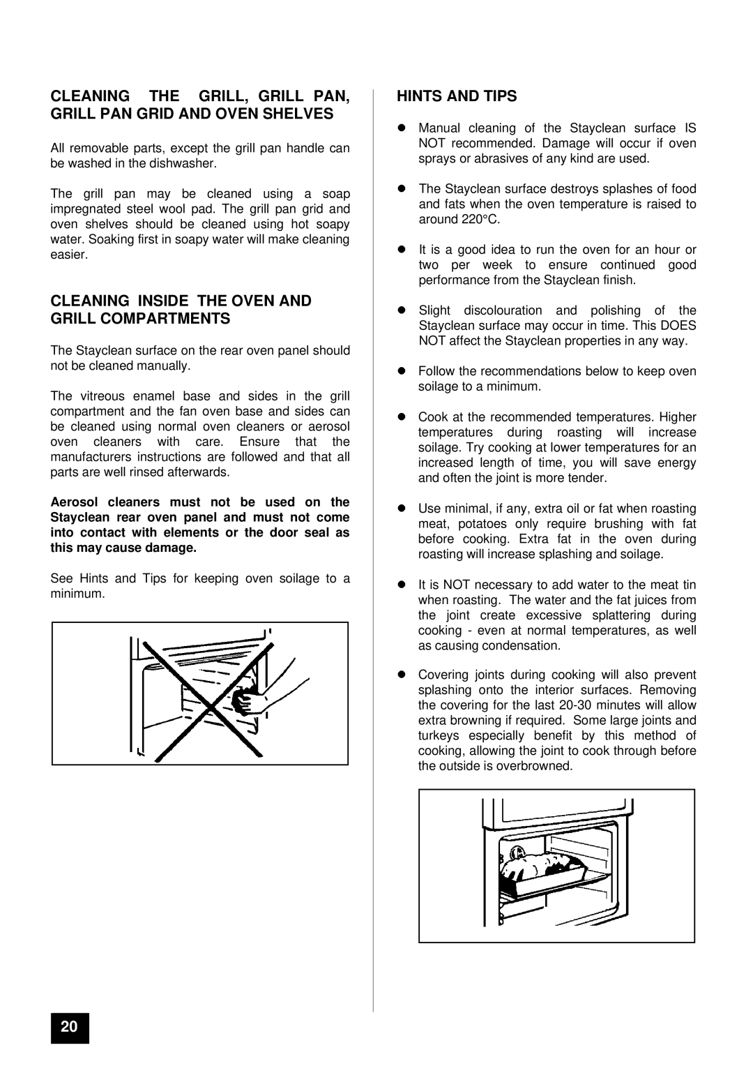 Electra Accessories EL 305C manual Cleaning Inside the Oven and Grill Compartments 