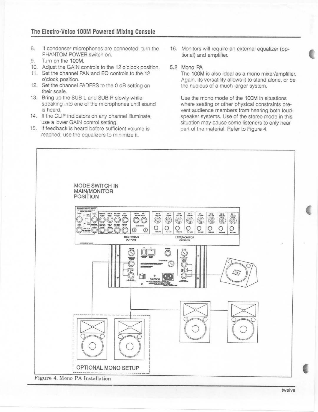 Electro-Voice 100M manual 