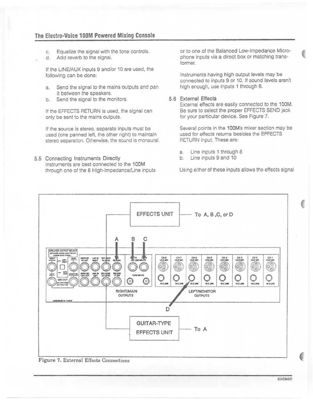 Electro-Voice 100M manual 