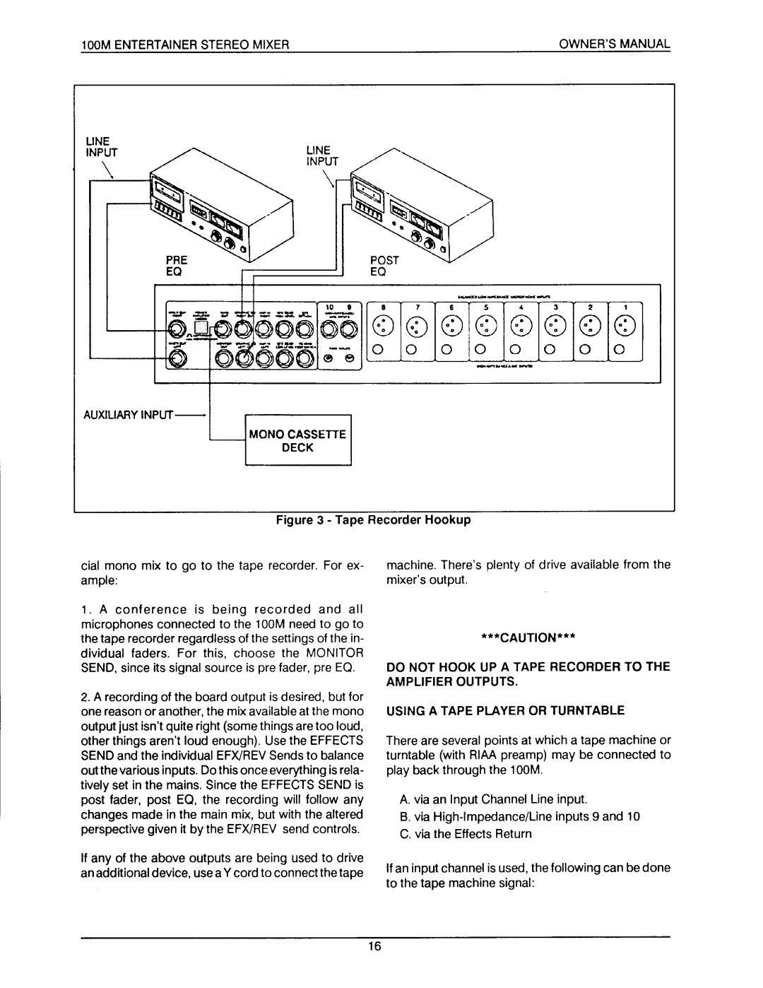 Electro-Voice 100M manual 