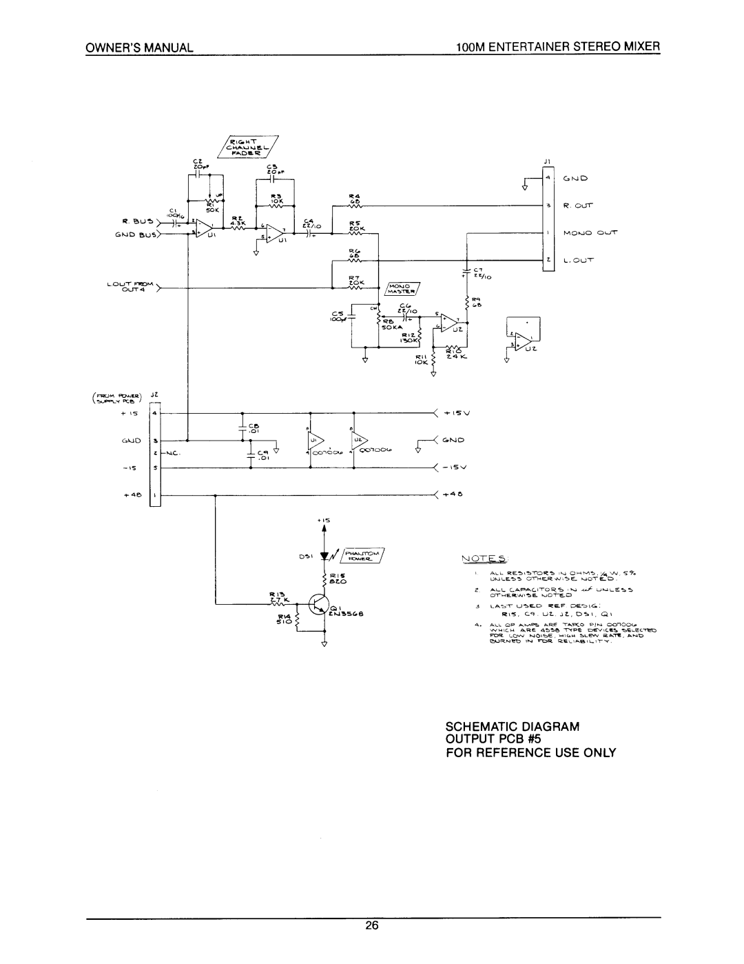 Electro-Voice 100M manual 