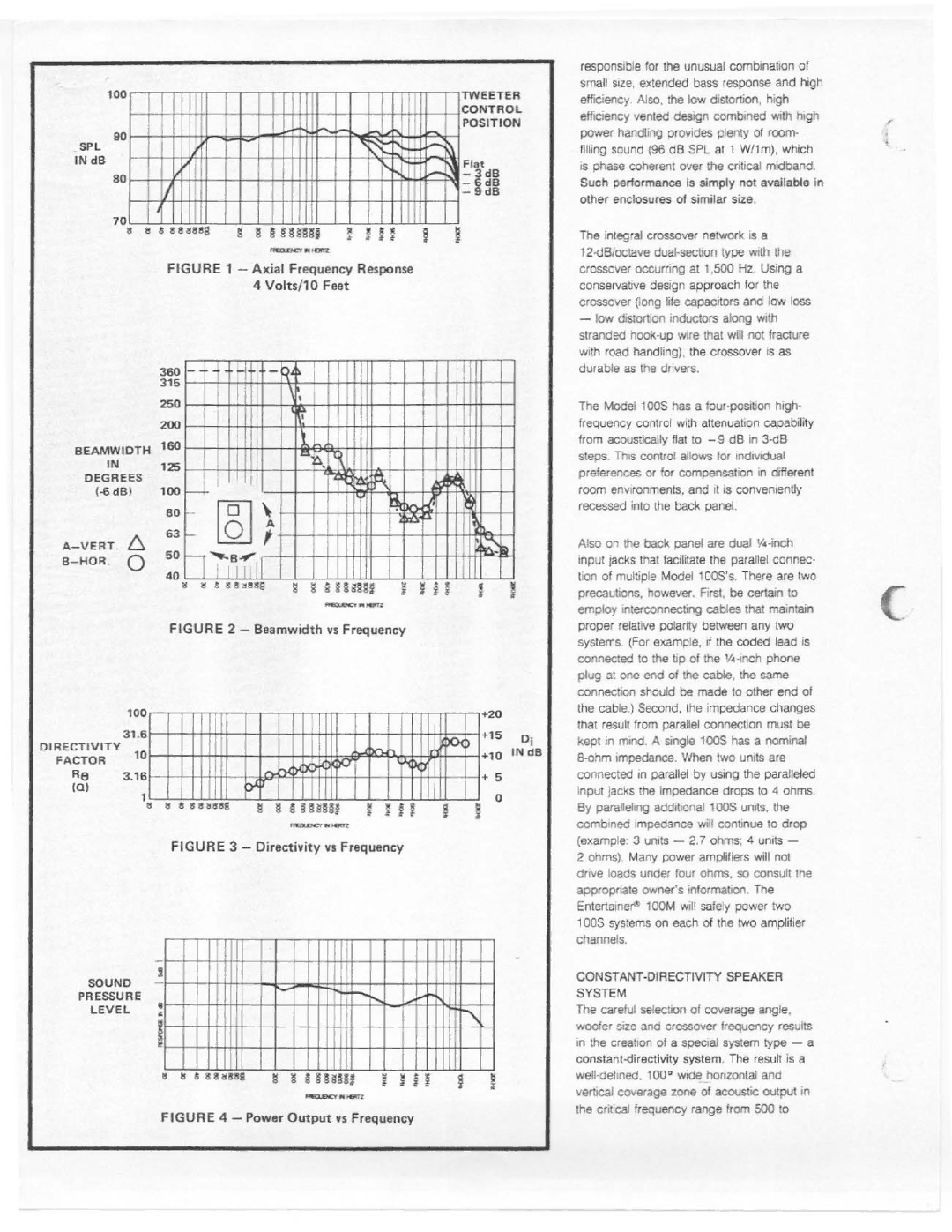 Electro-Voice 100S manual 