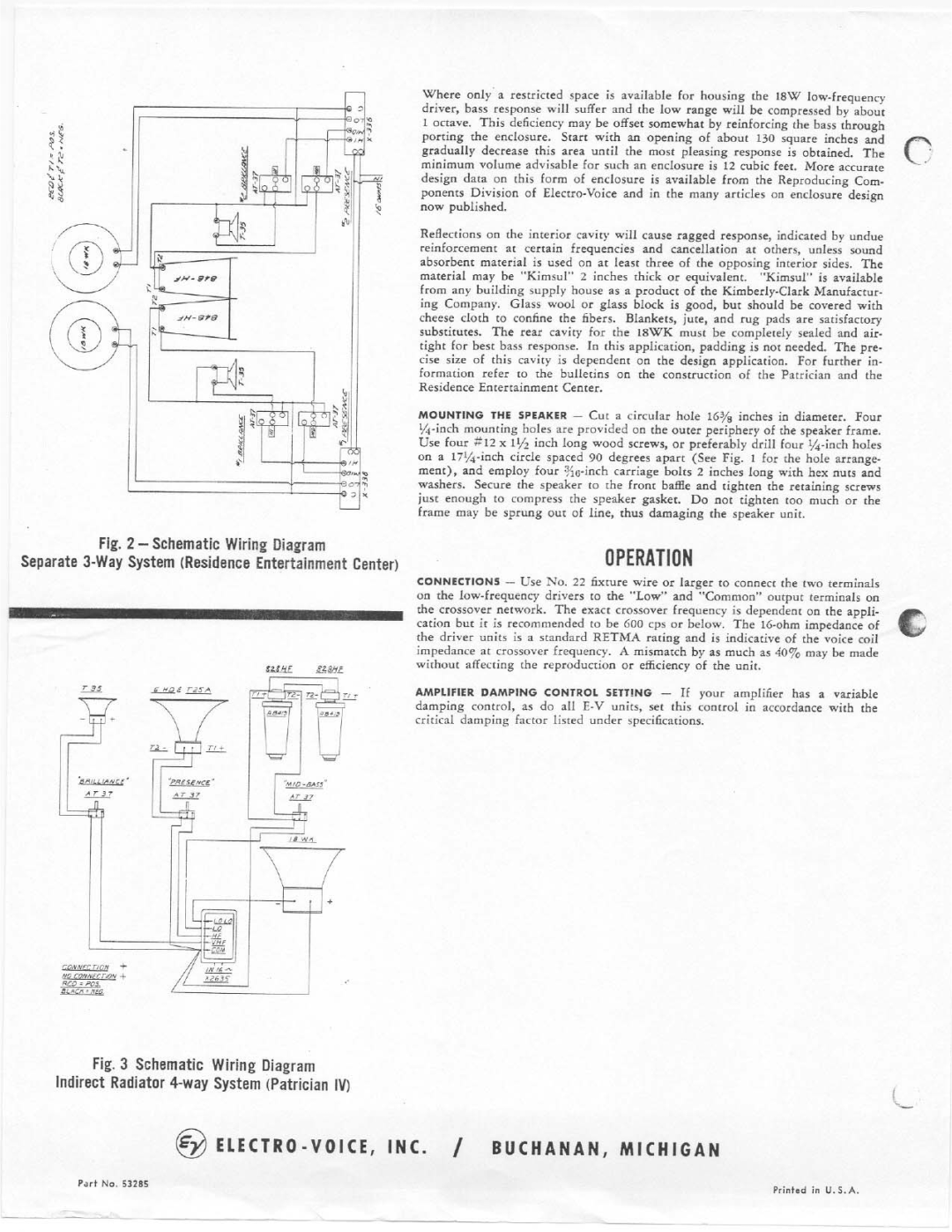 Electro-Voice 18WK manual 