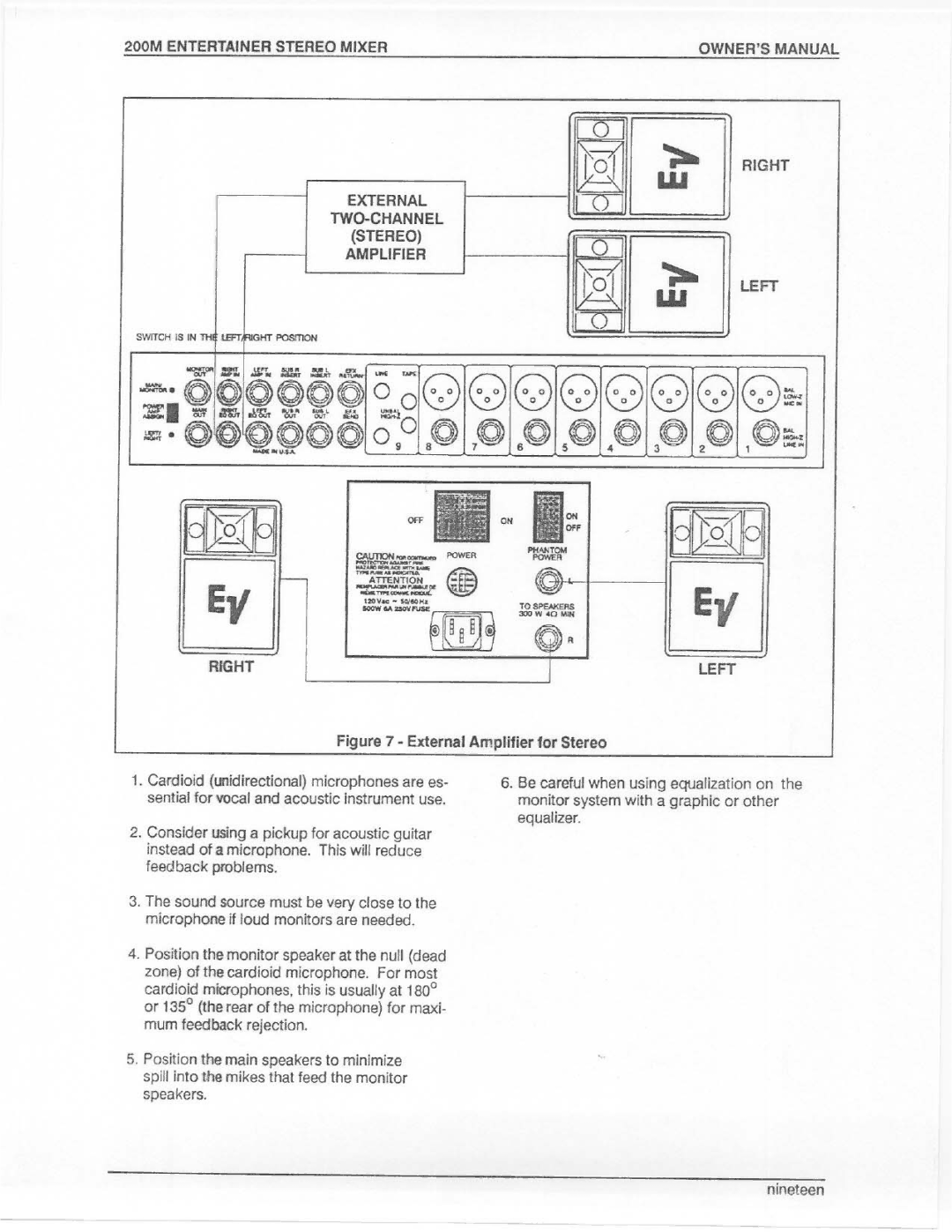 Electro-Voice 200M manual 