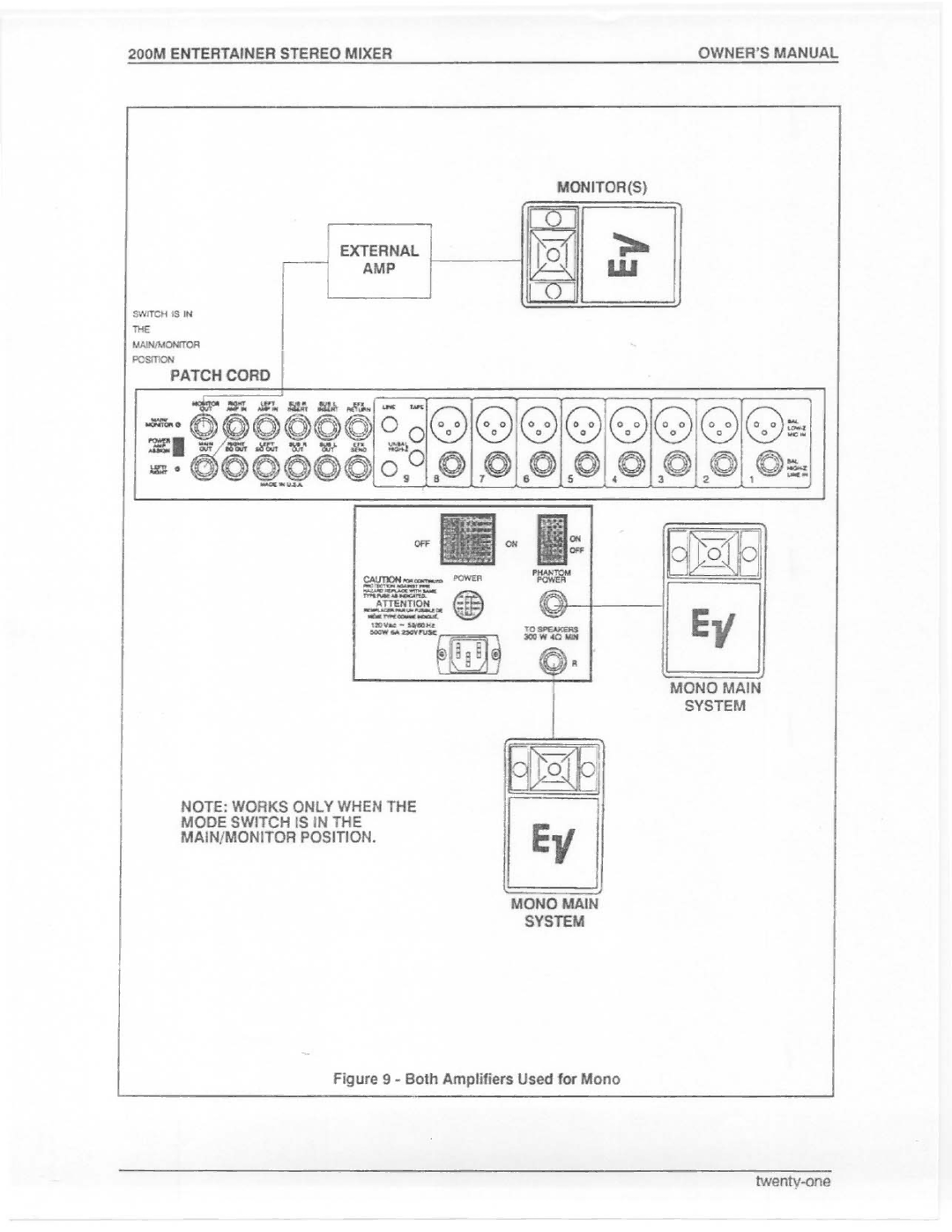 Electro-Voice 200M manual 