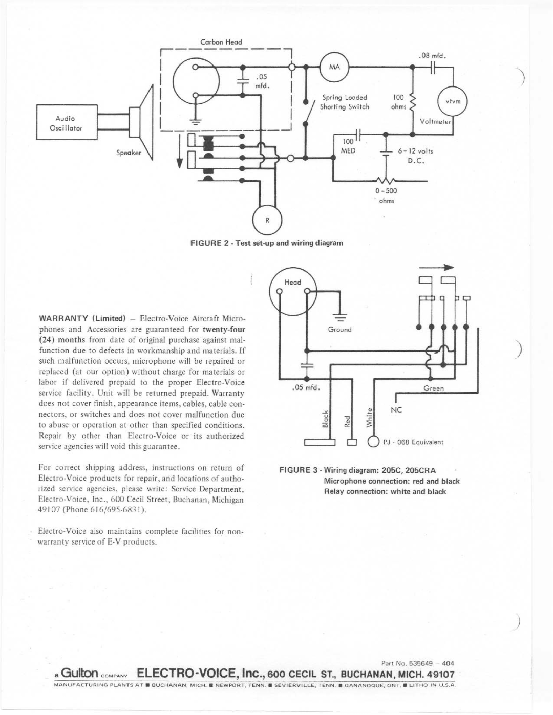 Electro-Voice 205CRA manual 