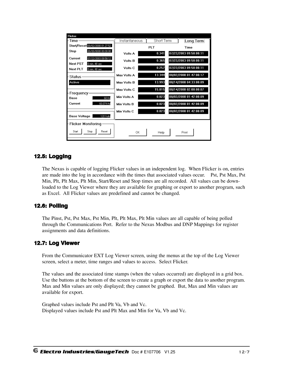 Electro-Voice 1252, 250 operation manual Logging, Polling, Log Viewer 