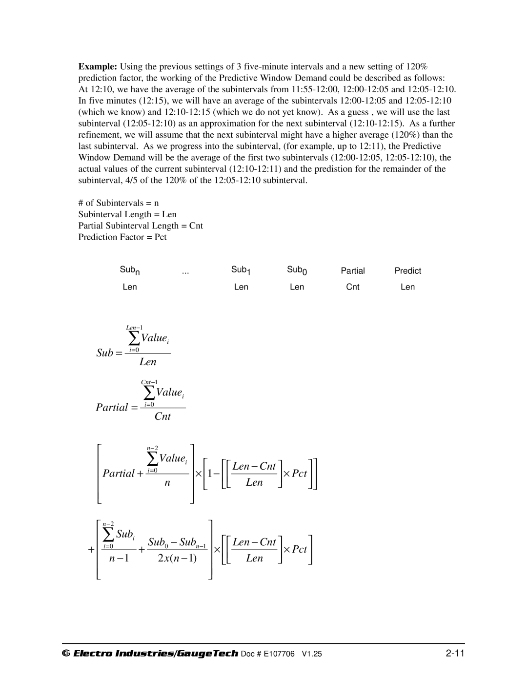 Electro-Voice 1252, 250 operation manual Partial = ∑Value 