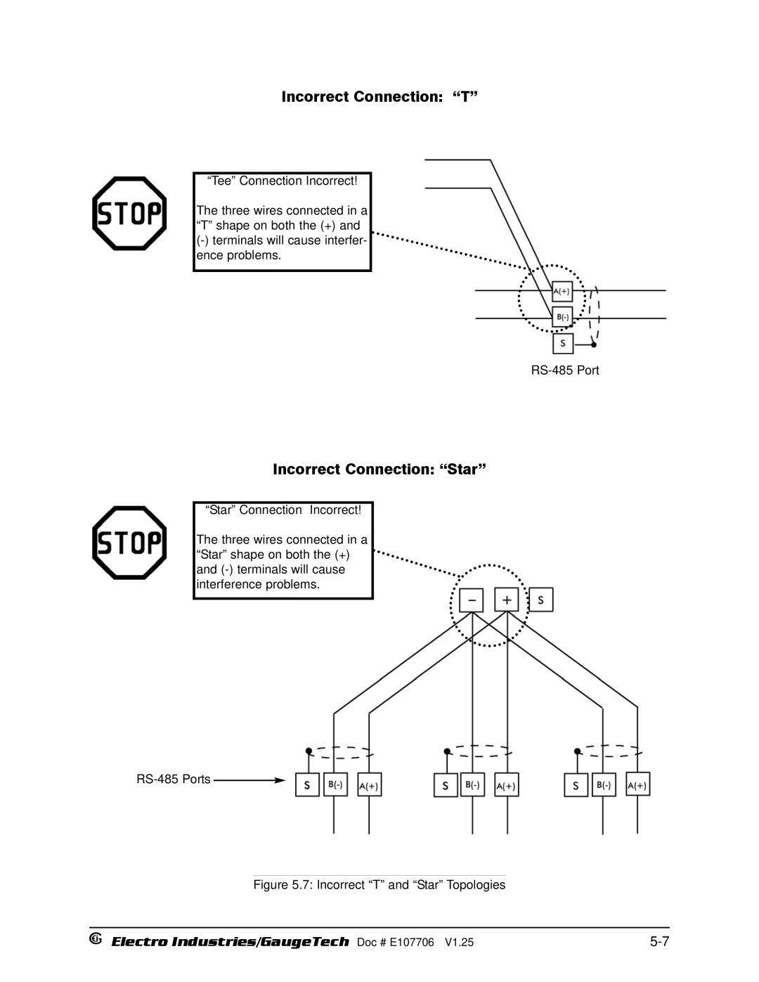 Electro-Voice 1252, 250 operation manual Incorrect Connection T, Incorrect Connection Star 