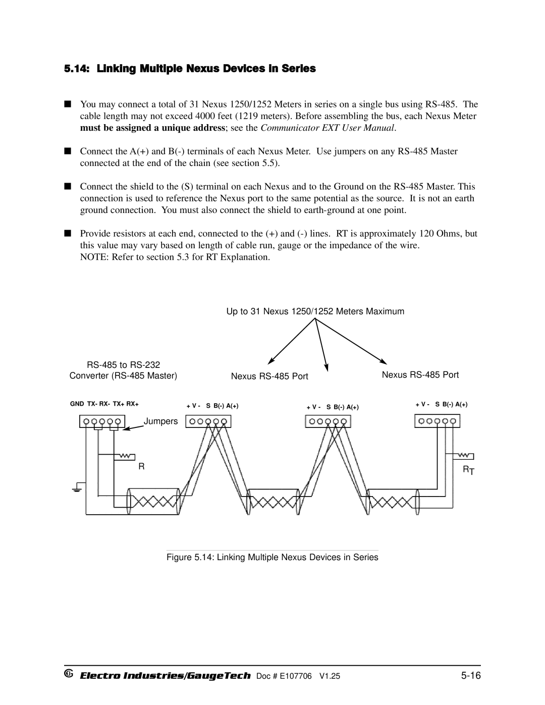 Electro-Voice 250, 1252 operation manual Linking Multiple Nexus Devices in Series 