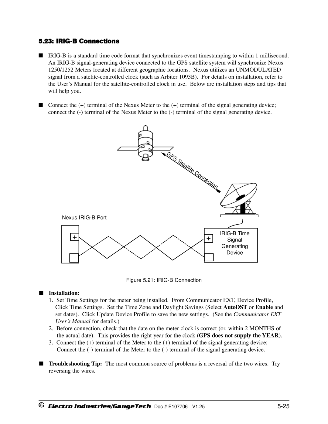 Electro-Voice 1252, 250 operation manual IRIG-B Connections, Installation 