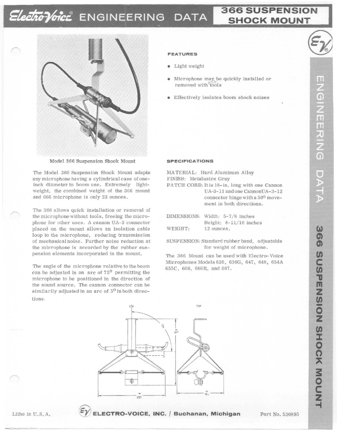 Electro-Voice 366 manual 