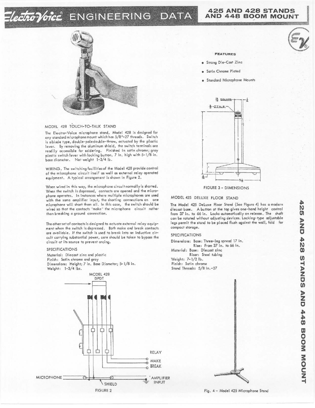 Electro-Voice 425, 448, 428 manual 