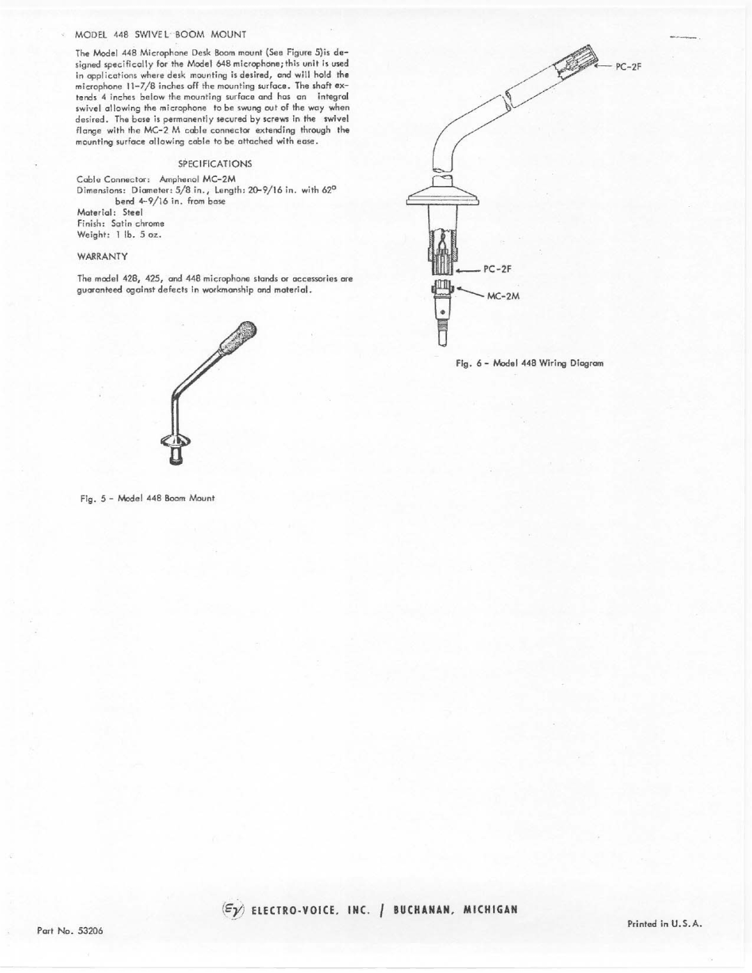 Electro-Voice 428, 448, 425 manual 