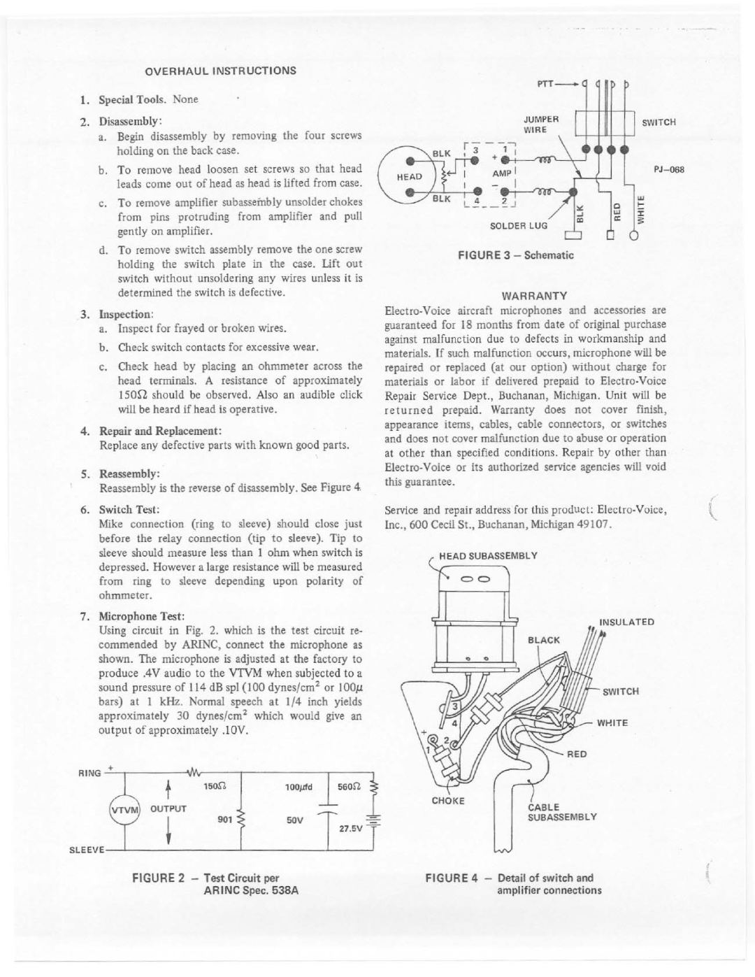 Electro-Voice 603 A manual 