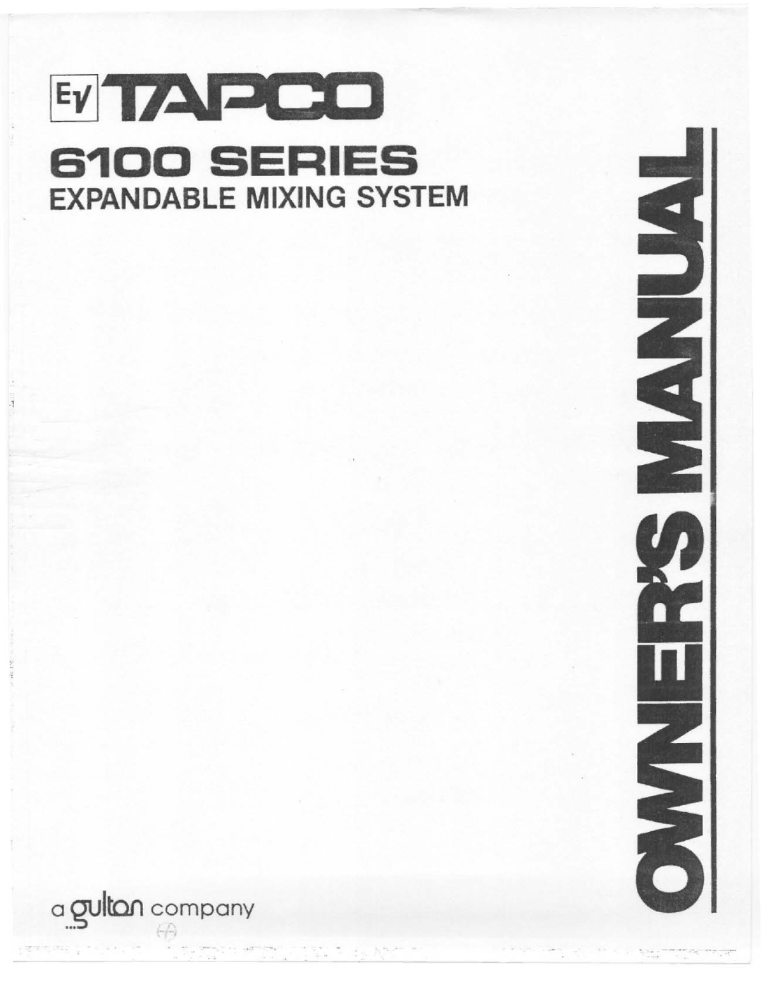 Electro-Voice 6100 SERIES manual 