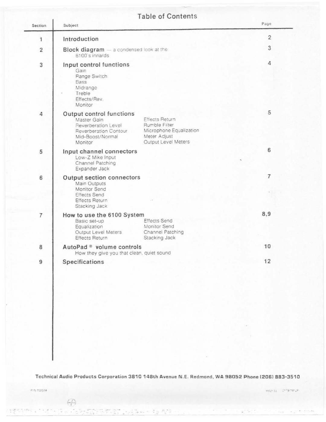 Electro-Voice 6100 SERIES manual 