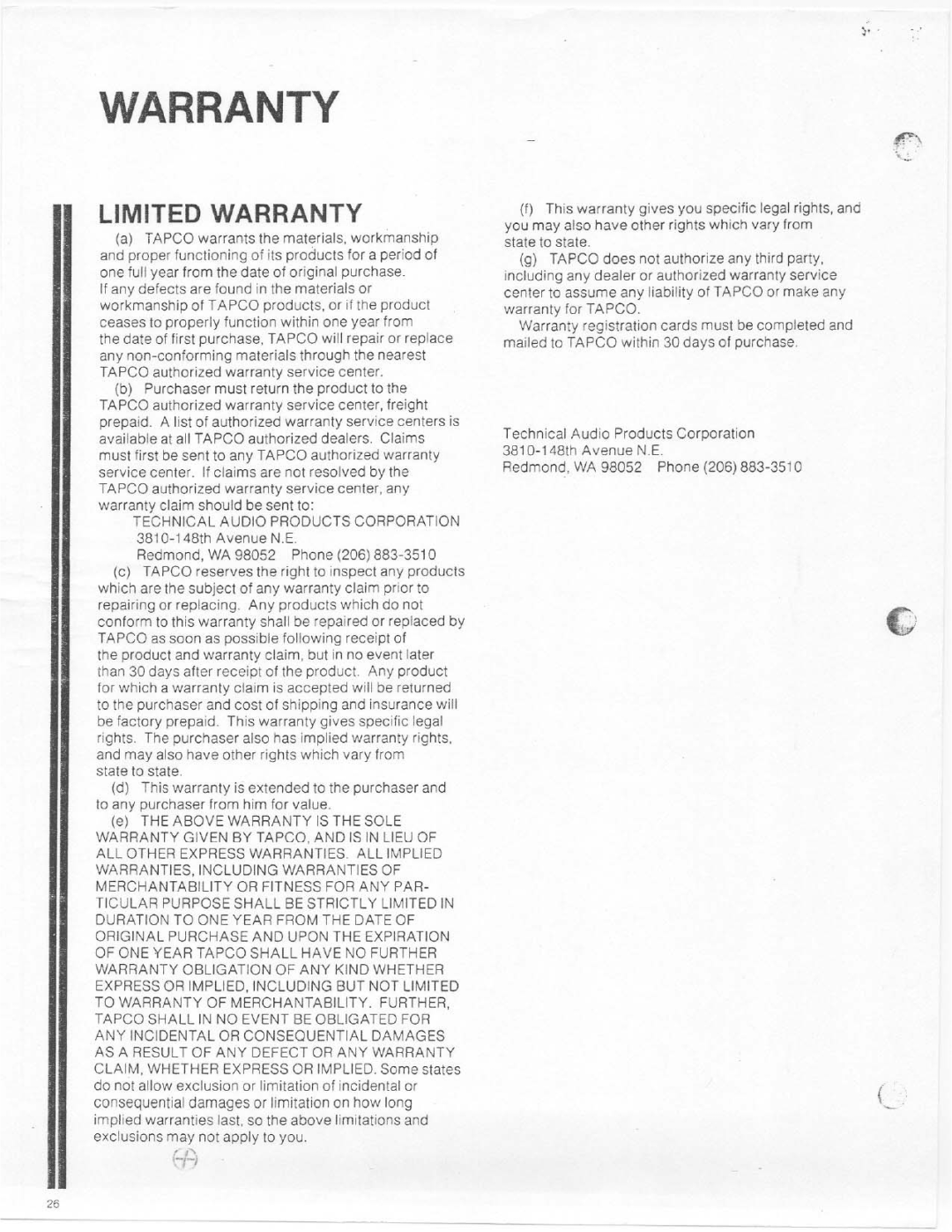 Electro-Voice 6100 SERIES manual 