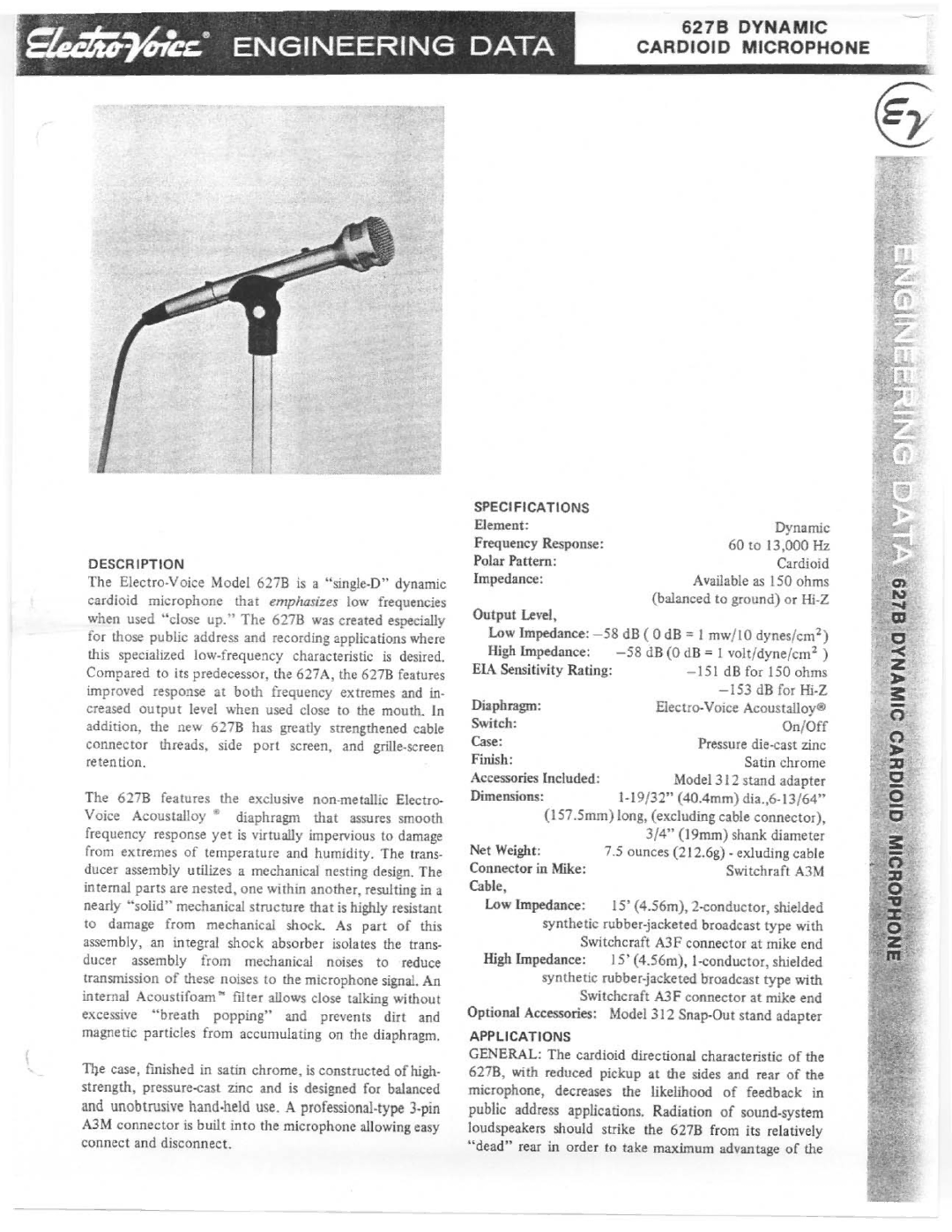 Electro-Voice 627B manual 