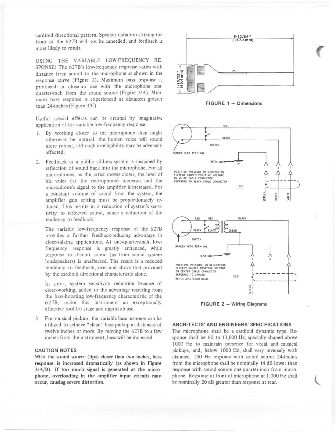 Electro-Voice 627B manual 