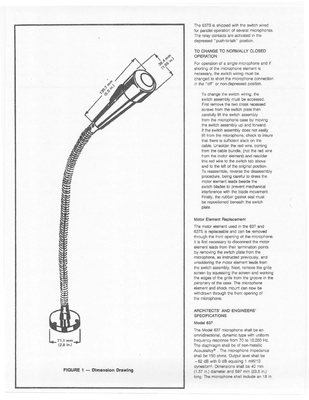 Electro-Voice 637S manual 